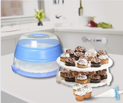 Collapsible Cupcake & Cake Carrier