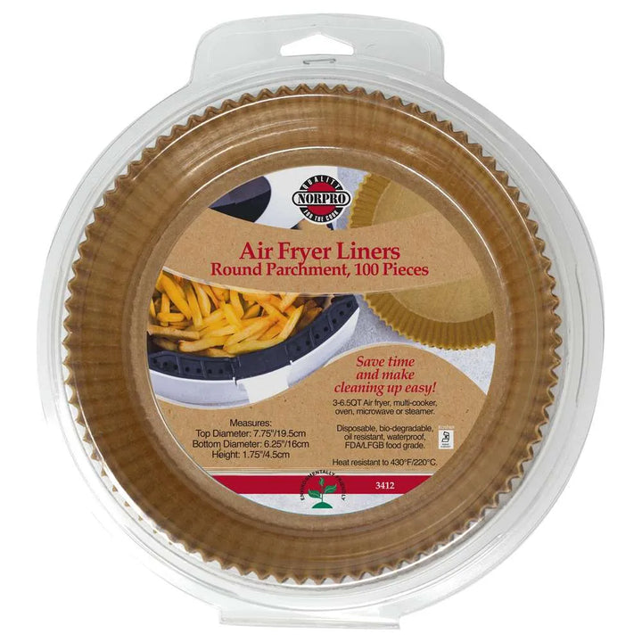 Round Air Fryer Parchment Liners, 100 Ct by Norpro