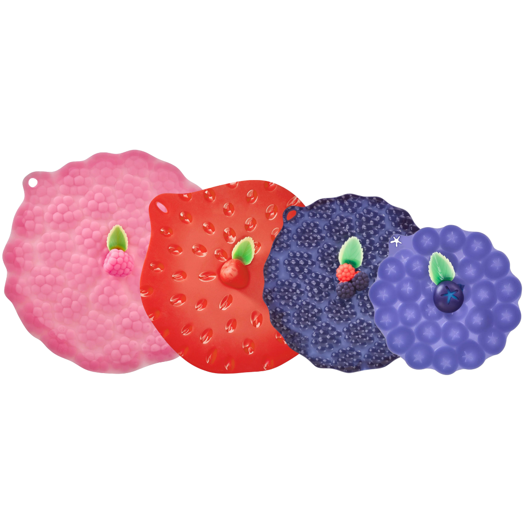 Set Di 2 Copribicchieri In Silicone Charles Viancin A Forma Di Fiore: Ermetici, Resistenti Al Calore (fino A 230°C), Riutilizzabili. Per Ciotole E Padelle. - 2