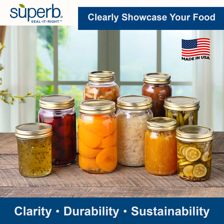 Regular Mouth Canning Jar Lids by Superb