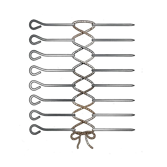 Norpro Norpro Stainless Steel Poultry Lacers and Lacing Cord -  Set of 8 Pins