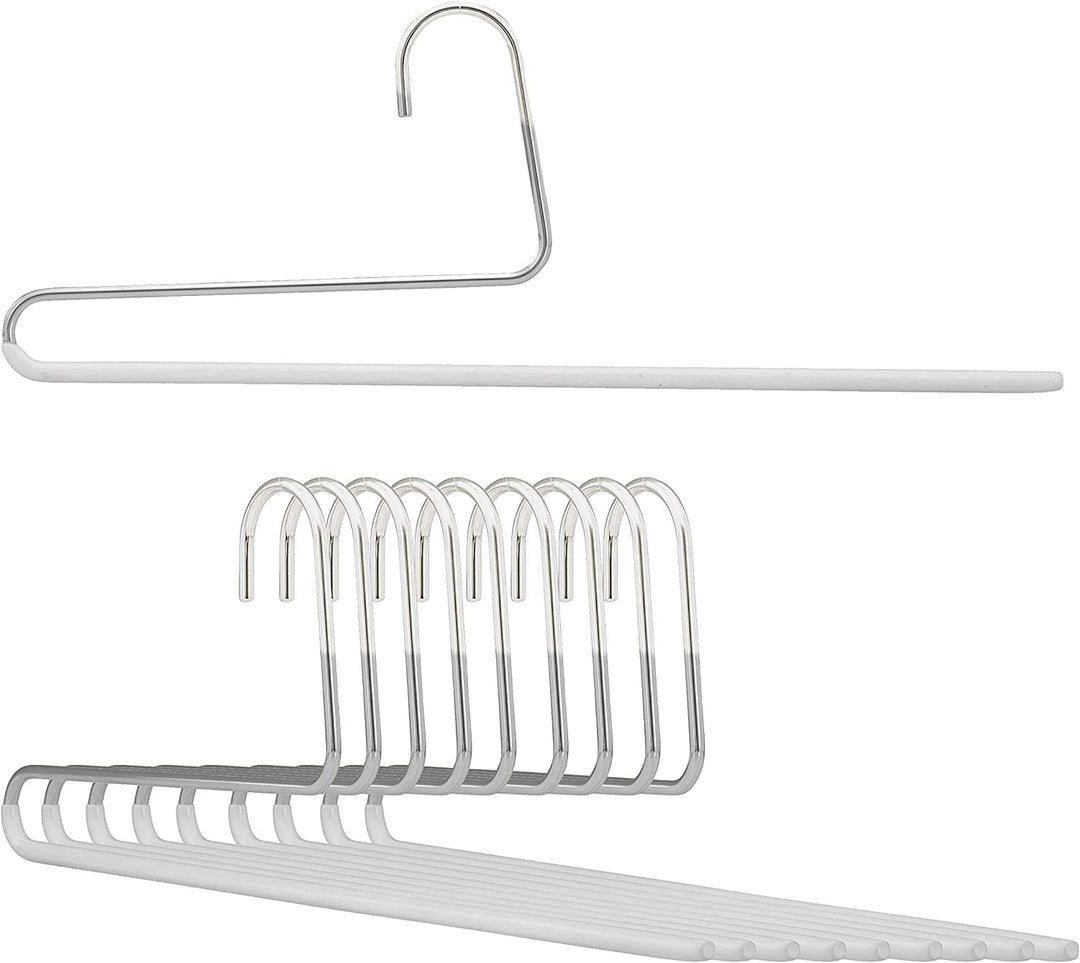 Reston Lloyd MAWA Reverse Hook Trouser / Pant Hangers, Set of 10 White