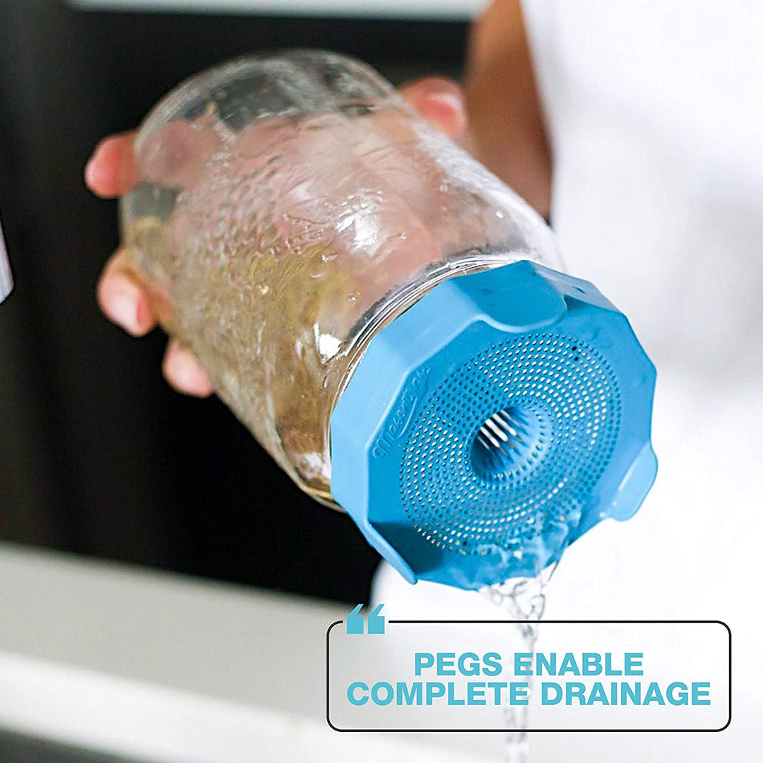 Wide Mouth Bean Sprouting Lids for Mason Jars by MasonTops