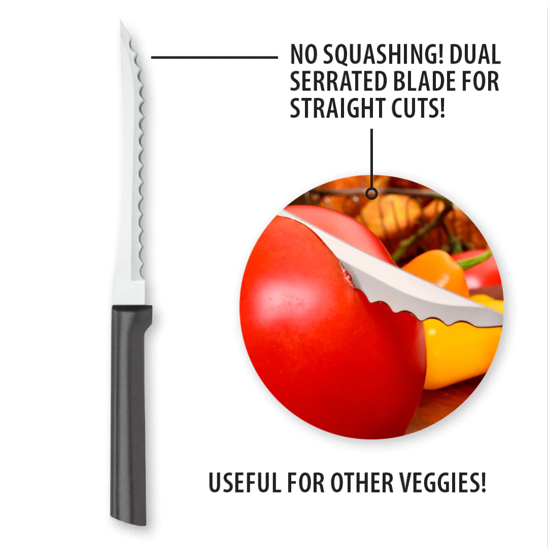 Tomato Slicing Knife Tomato Slicer by Rada Cutlery - Black
