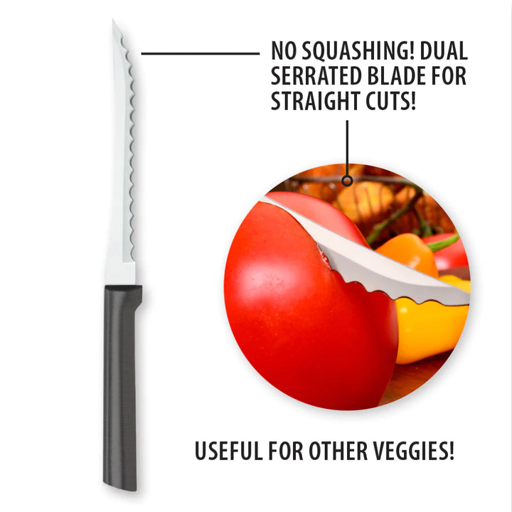Tomato Slicing Knife Tomato Slicer by Rada Cutlery - Black