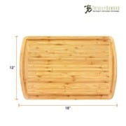 Totally Bamboo Totally Bamboo Malibu Groove Cutting and Serving Board 18'' x 12''