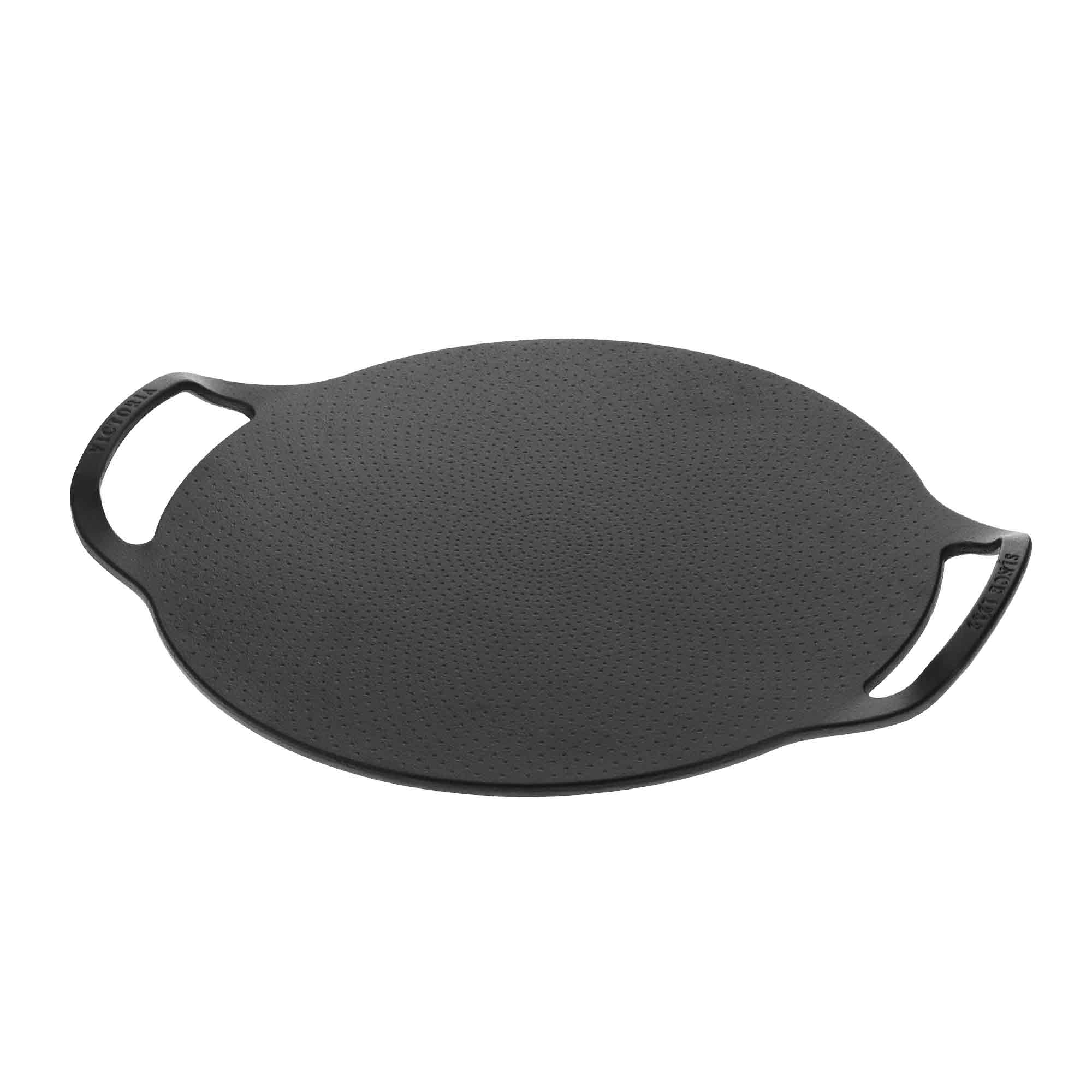 Victoria Cast Iron Skillet Large Frying Pan with Helper Handle Seasoned  with 100% Kosher Certified
