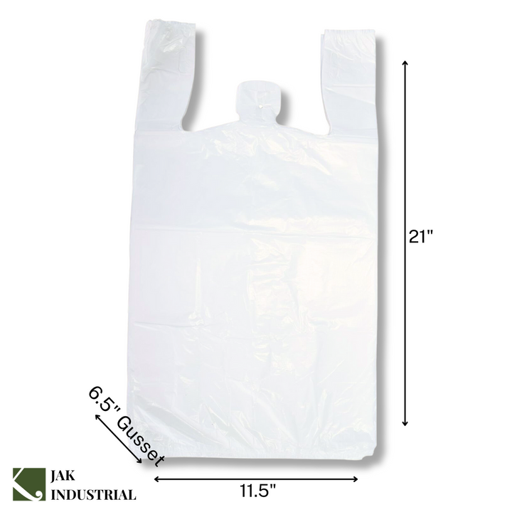 Industrial White T-Shirt Bags by JAK