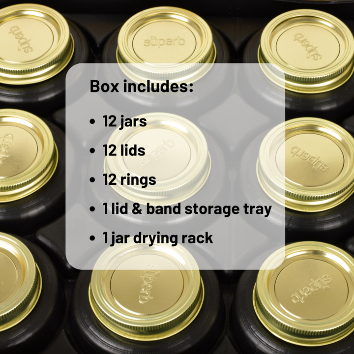 Jar tray and lids for superb