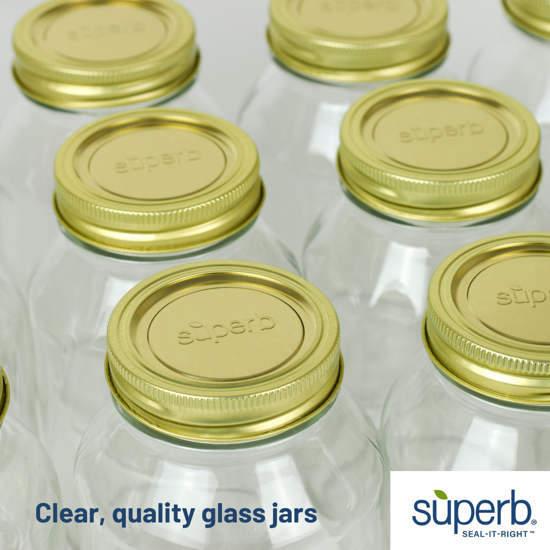 canning jars with lids and rings by superb