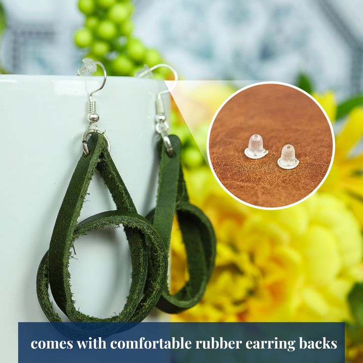 Genuine Leather Loop Earrings by World Orphans