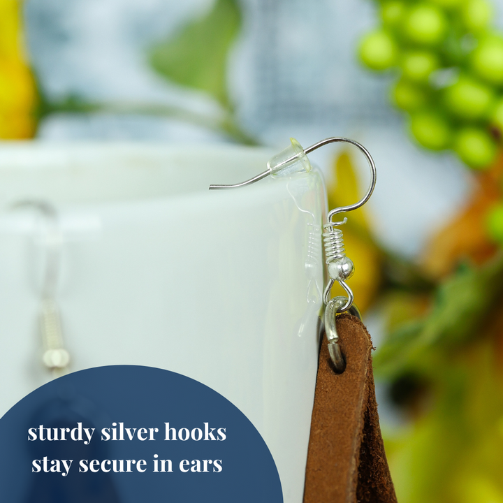 Genuine Leather Loop Earrings by World Orphans