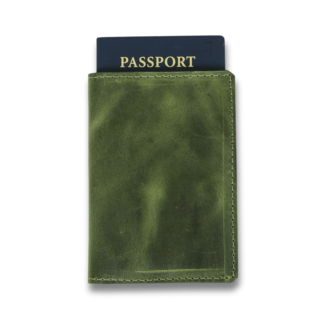 Mahogany Full Grain Leather Passport Holder - Handmade Passport Wallet by World Orphans