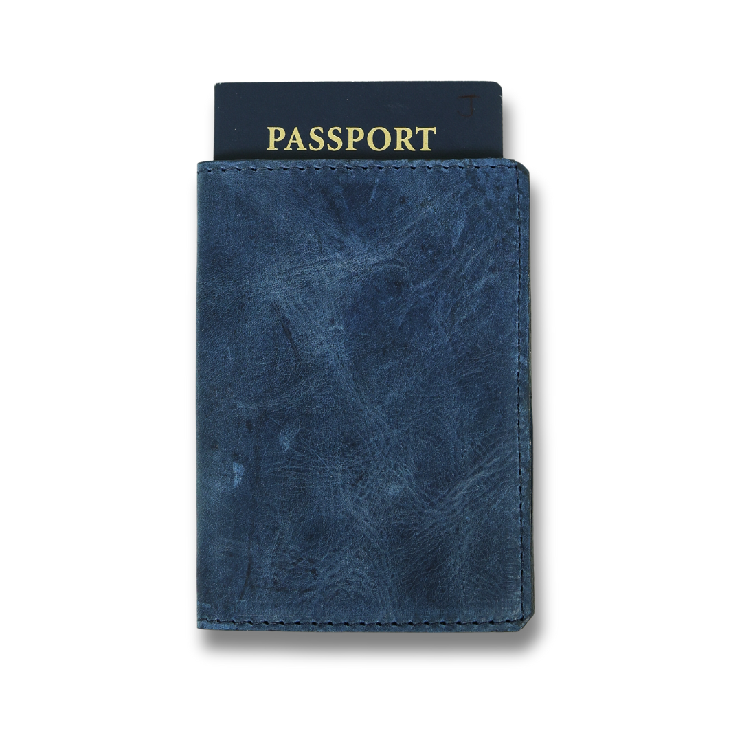Mahogany Full Grain Leather Passport Holder - Handmade Passport Wallet by World Orphans
