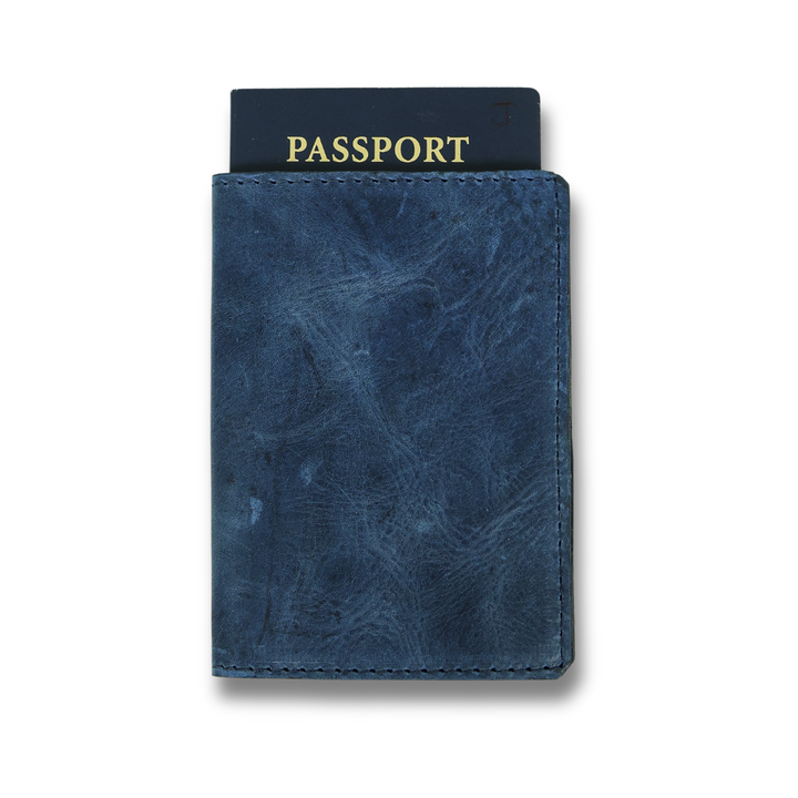 Mahogany Full Grain Leather Passport Holder - Handmade Passport Wallet by World Orphans