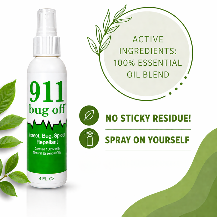 911 Bug Off Spray - Essential Oil Insect Repellent Spray