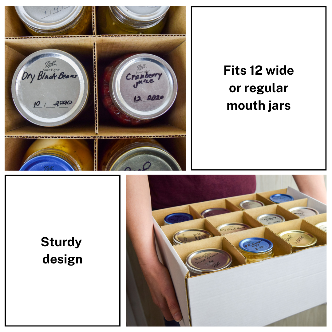 JAK Industrial Mason Jar Storage Box / Quart Jar Container