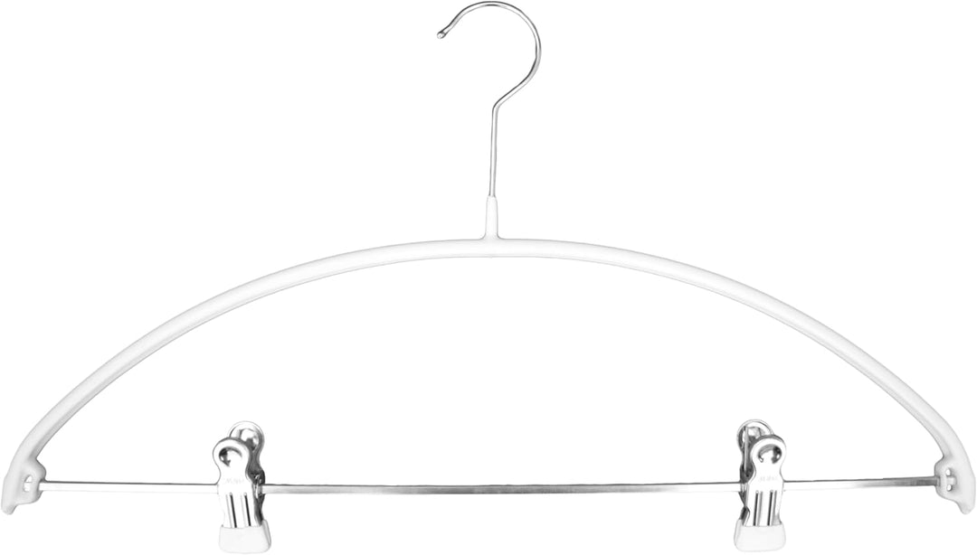 Mawa Smooth Shoulder, Non Slip Space Saving Adjustable Pant Clips Hangers, Set of 5, Style 40/PK