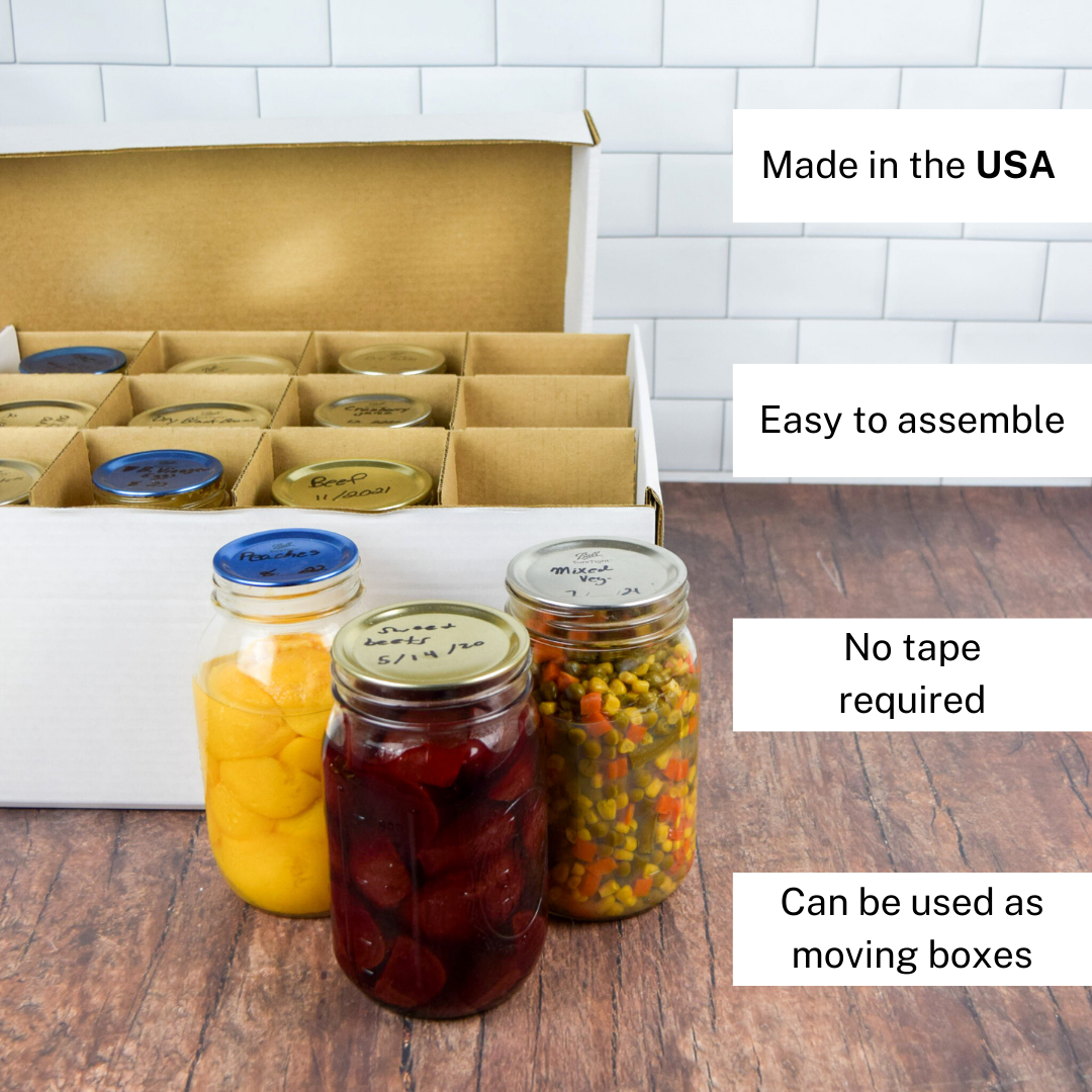 JAK Industrial Mason Jar Storage Box / Quart Jar Container