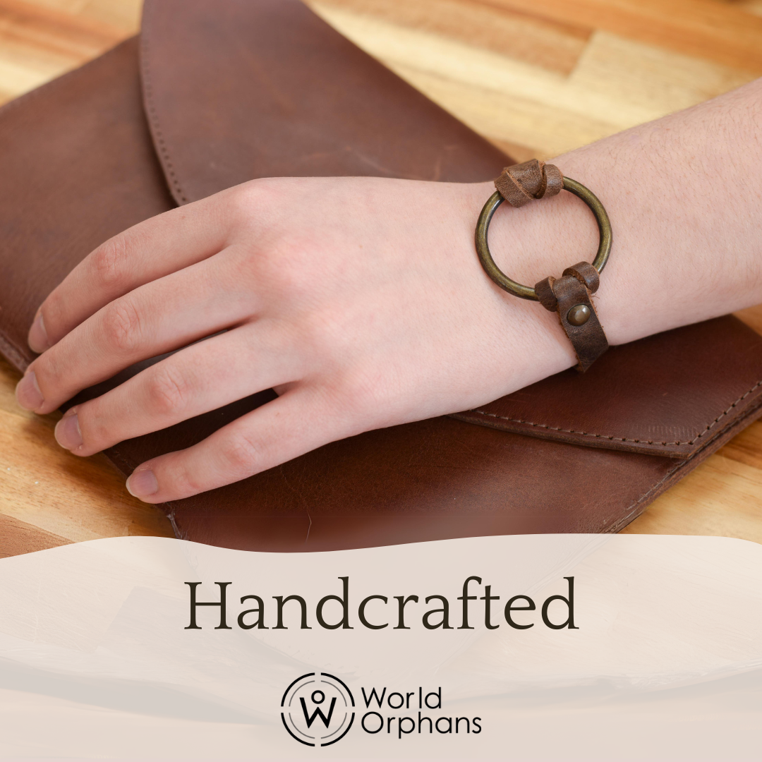 Handcrafted leather bracelet