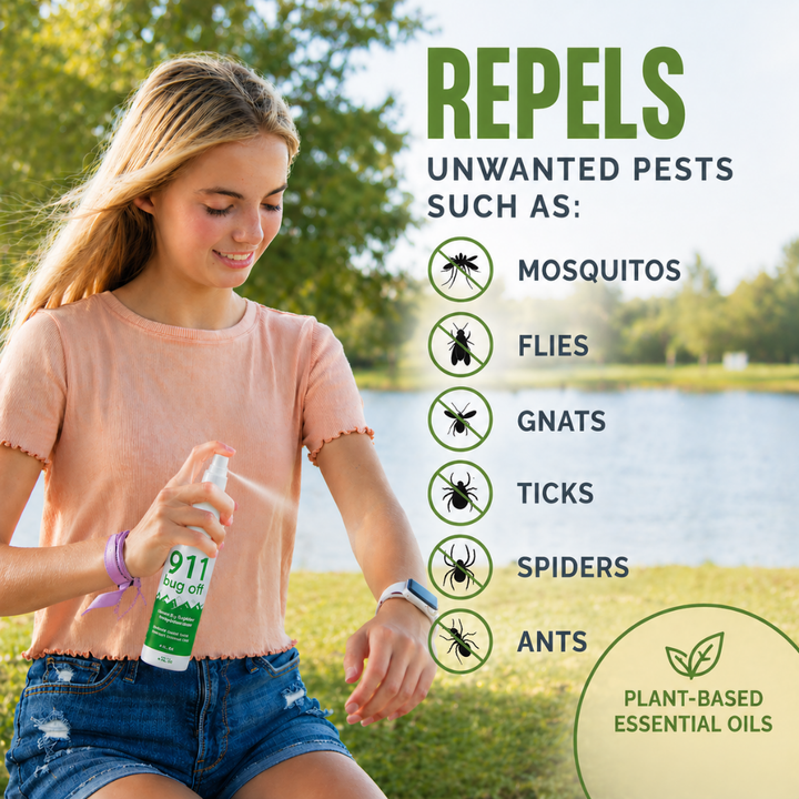 911 Bug Off Spray - Essential Oil Insect Repellent Spray