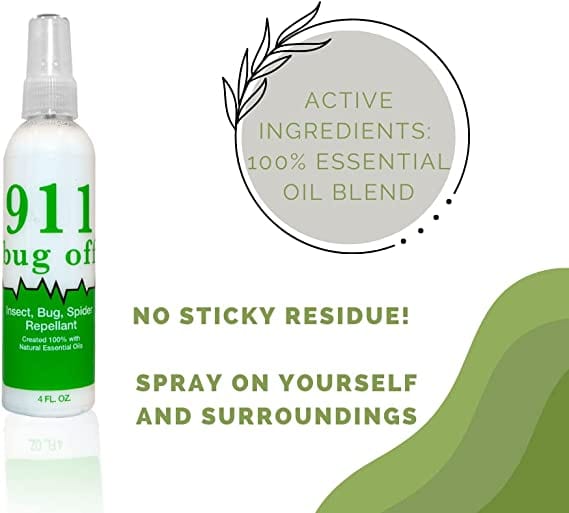 911 Relief 911 Bug Off Spray - Essential Oil Insect Repellent Spray