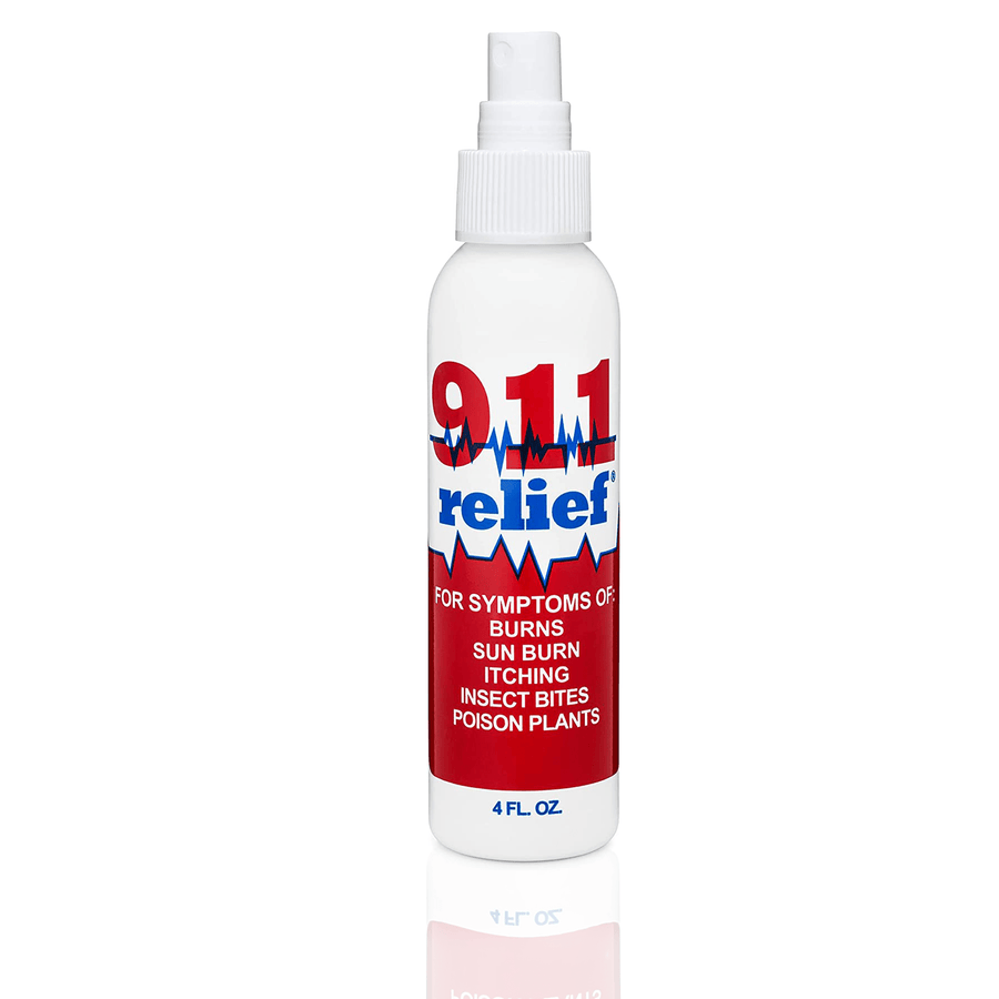 911 Relief 911 Relief Fast Acting Itch Relief for Sunburn, Poison Ivy, and Mosquito/Bug Bites & Jelly Fish Sting
