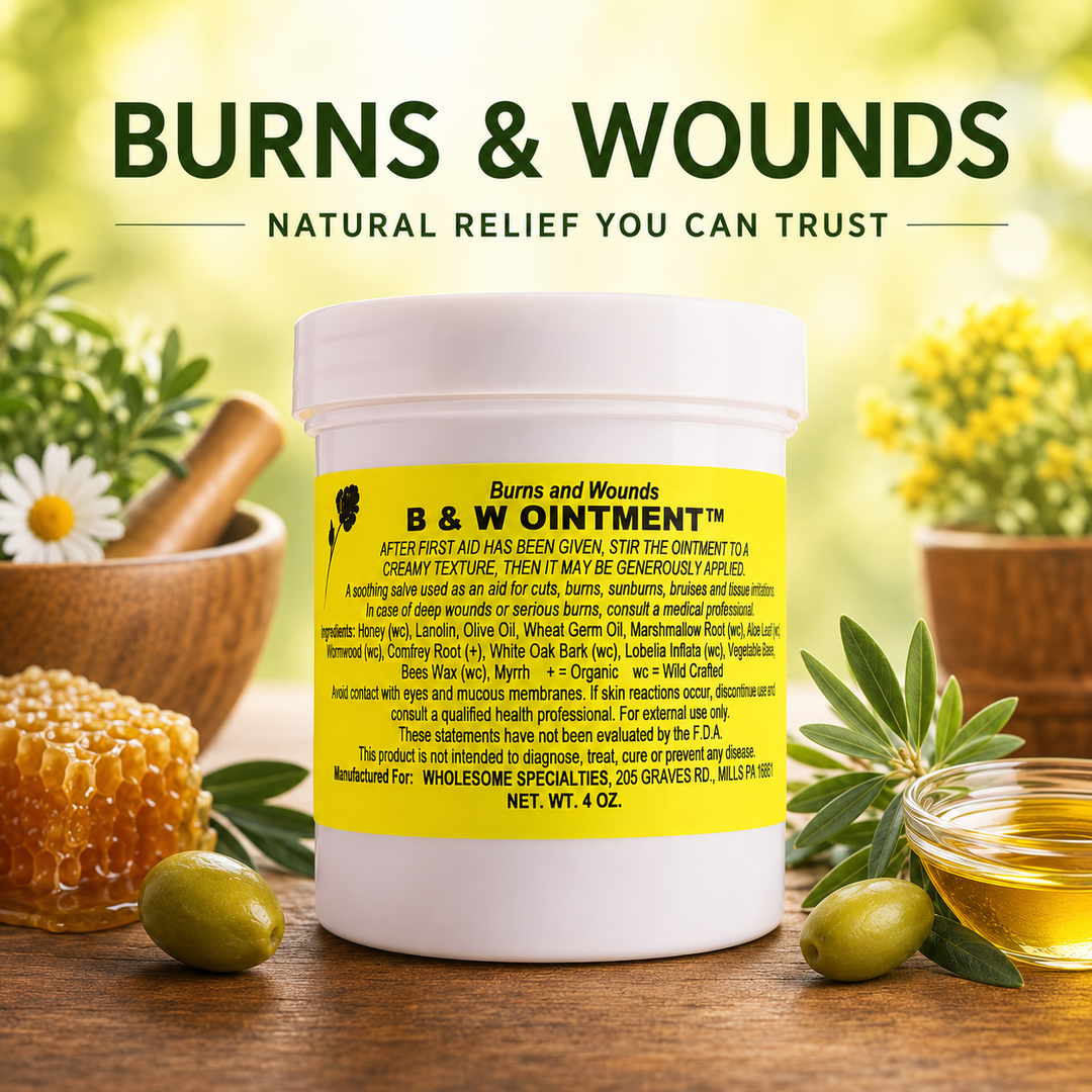 B &amp; W Burn and Wound Ointment - Amish-Made Salve (4, 8, or 16 Ounce)