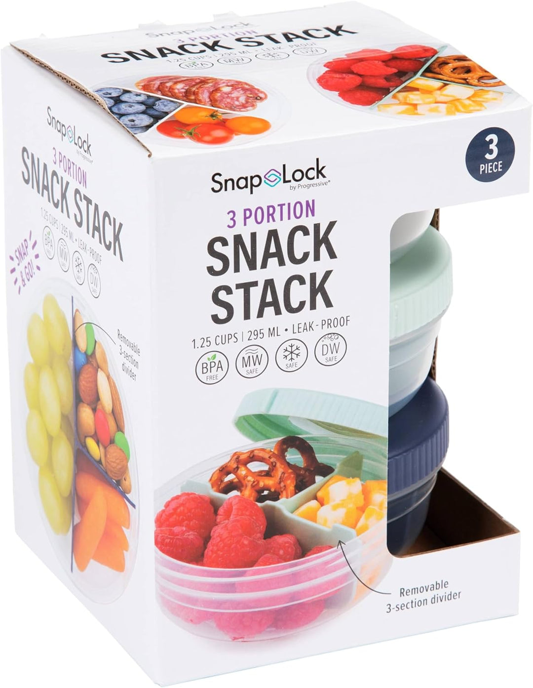 3-Piece Snack Stack by SnapLock