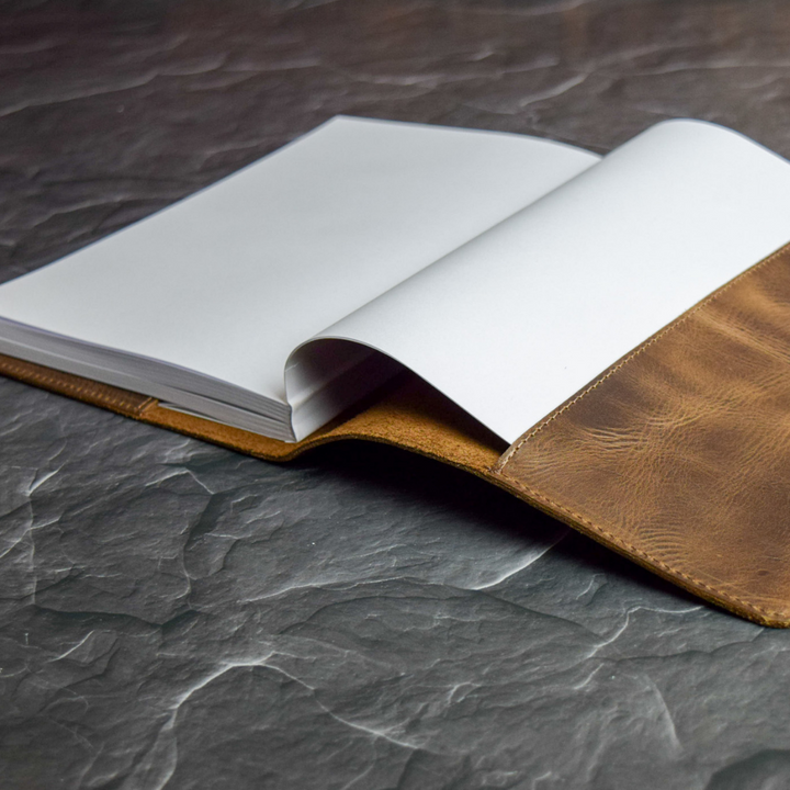 Large Leather Journal  / Notebook Cover with Lined Insert by World Orphans