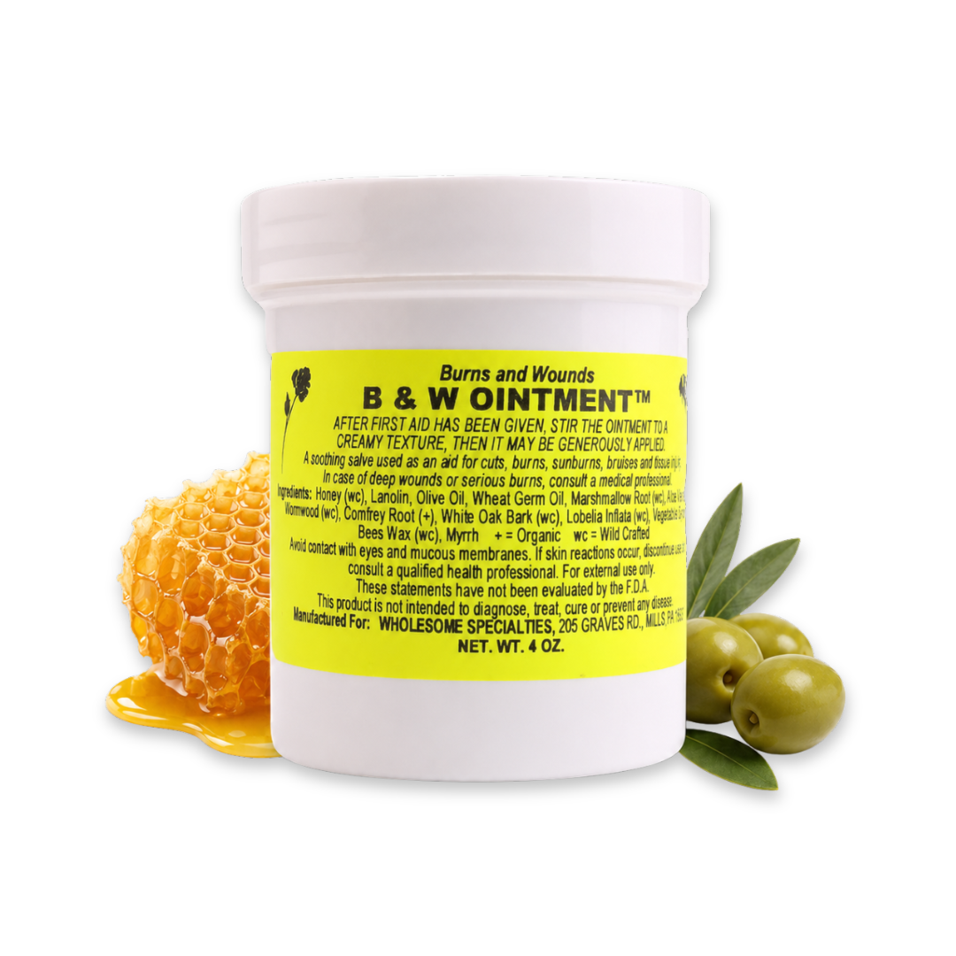 B &amp; W Burn and Wound Ointment - Amish-Made Salve (4, 8, or 16 Ounce)