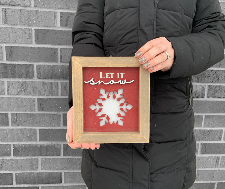 Let it Snow Framed Sign