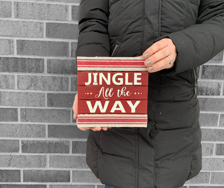 Jingle All the Way Pallet Box Sign by CWI