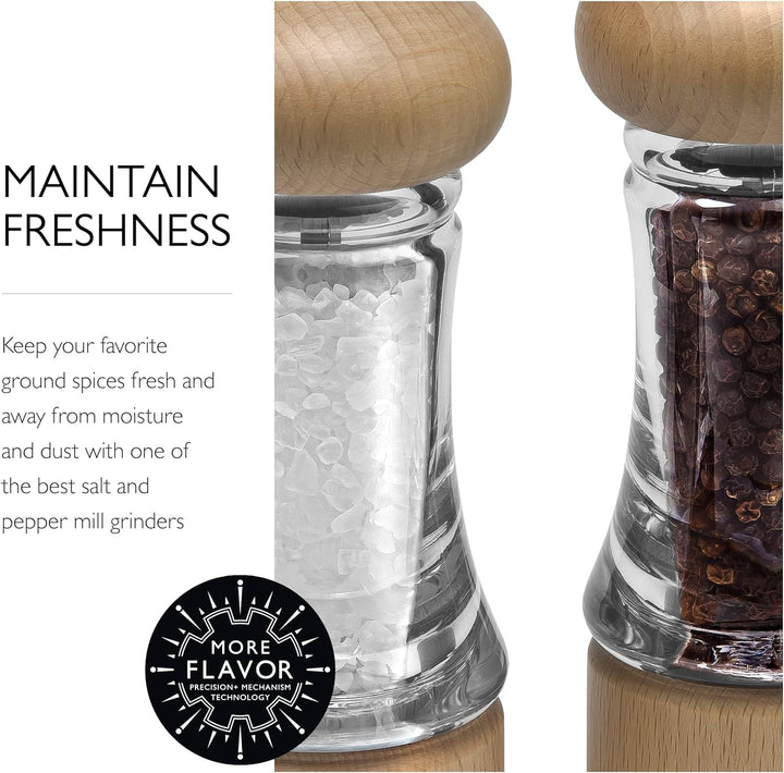 Beech Wood & Acrylic Salt & Pepper Mill Set by Cole & Mason