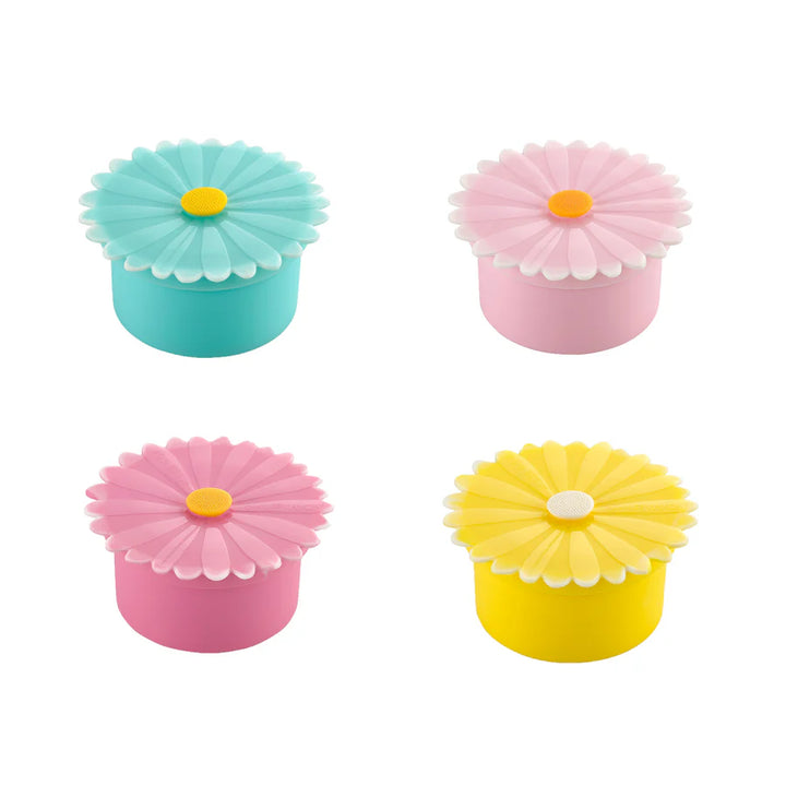Daisy Silicone Storage Containers Set of 4 by Charles Viancin