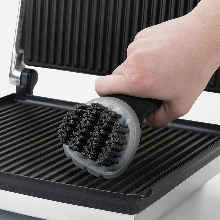 Brush for cleaning an indoor grill or panini press