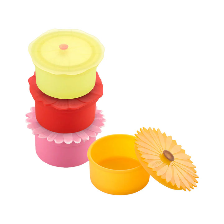 Floral Silicone Storage Containers Set of 4 by Charles Viancin