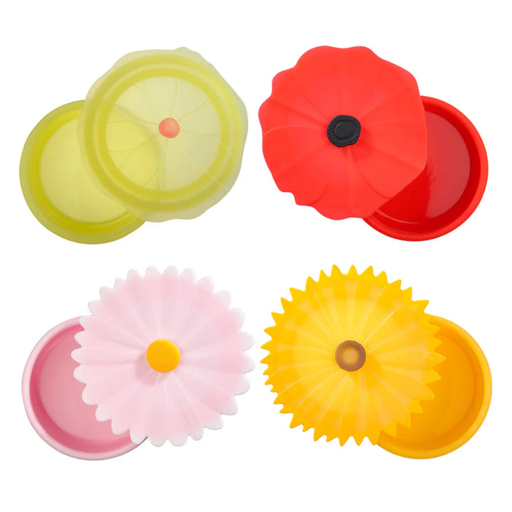 Floral Silicone Storage Containers Set of 4 by Charles Viancin