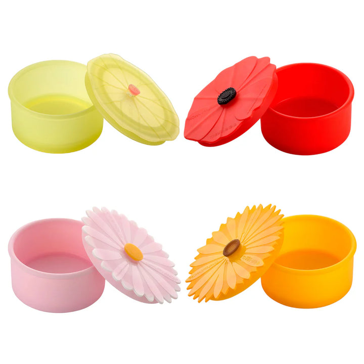 Floral Silicone Storage Containers Set of 4 by Charles Viancin