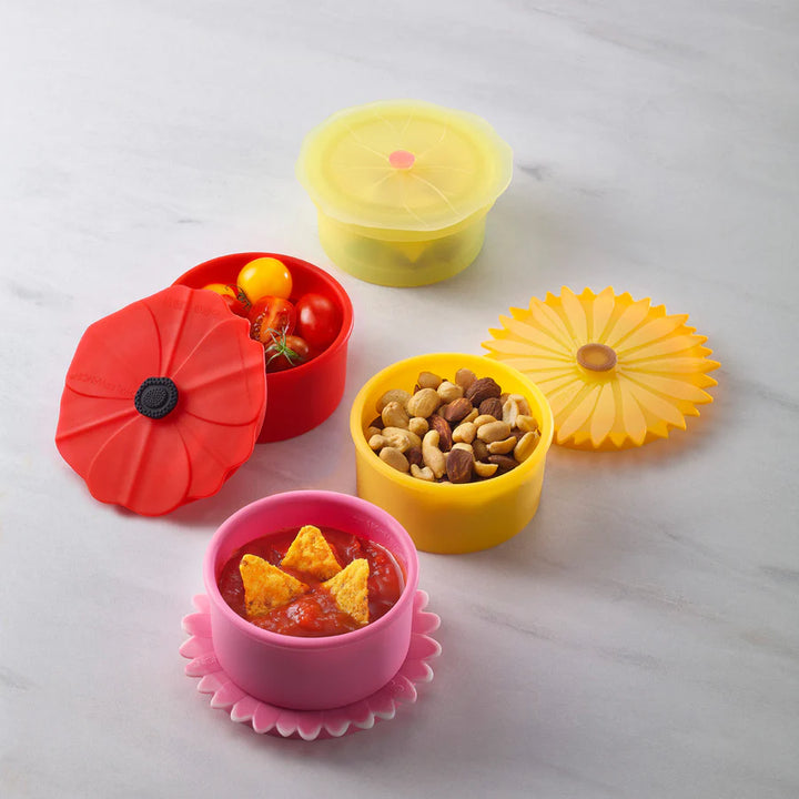 Floral Silicone Storage Containers Set of 4 by Charles Viancin
