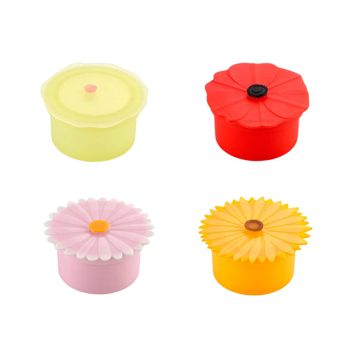 Floral Silicone Storage Containers Set of 4 by Charles Viancin