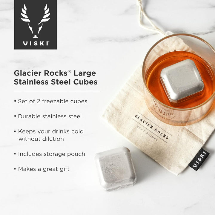 Glacier Rocks® Stainless Steel Ice Cubes by Viski