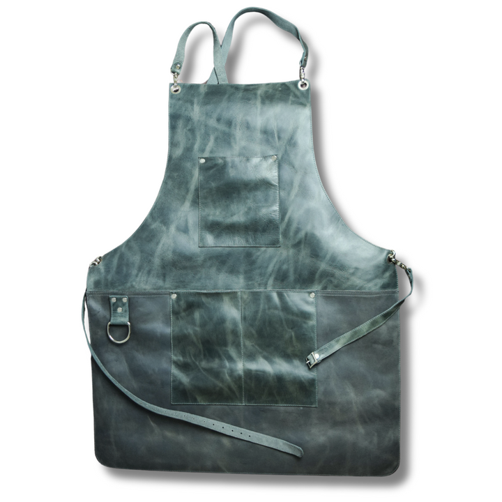Genuine Leather Unisex Apron w/ Cross Back Straps by World Orphans