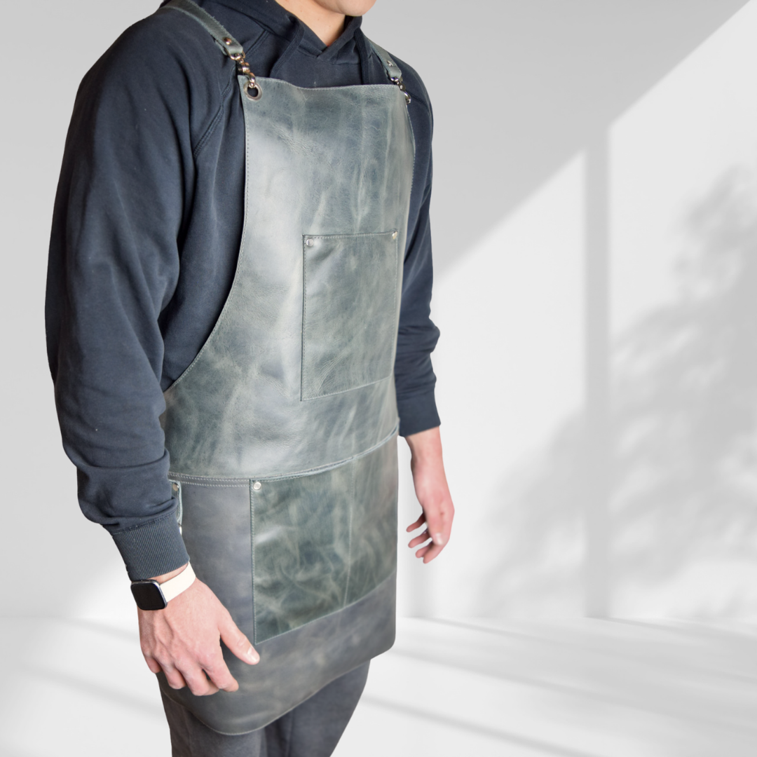 Orphan Apron Genuine Leather Unisex Apron w/ Cross Back Straps by World Orphans ...