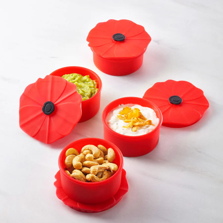 Poppy Silicone Storage Containers Set of 4  by Charles Viancin