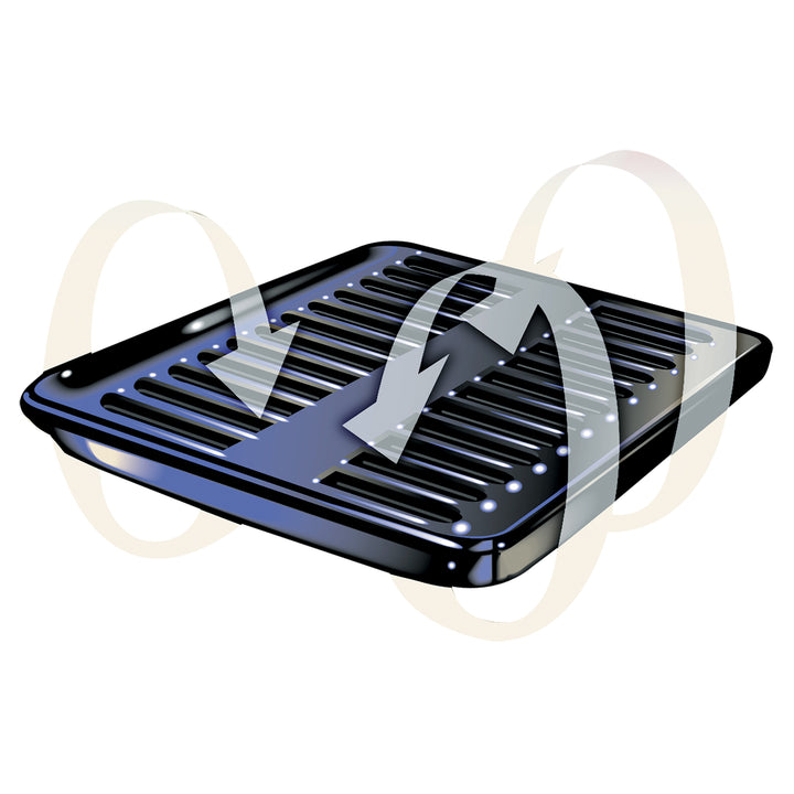 Heavy Duty Porcelain Broiler Pan Toaster Oven Size - by Range Kleen