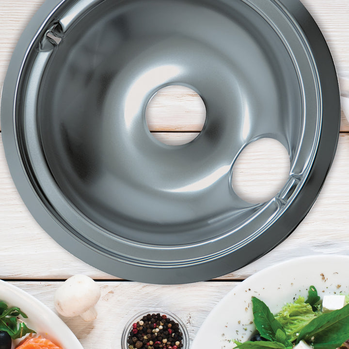 Range Kleen 10124XN Style A 4-Pack Drip Pans - 2 Small and 2 Large Drip Bowls