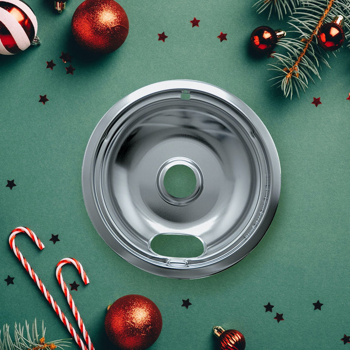 Range Kleen 10124XN Style A 4-Pack Drip Pans - 2 Small and 2 Large Drip Bowls