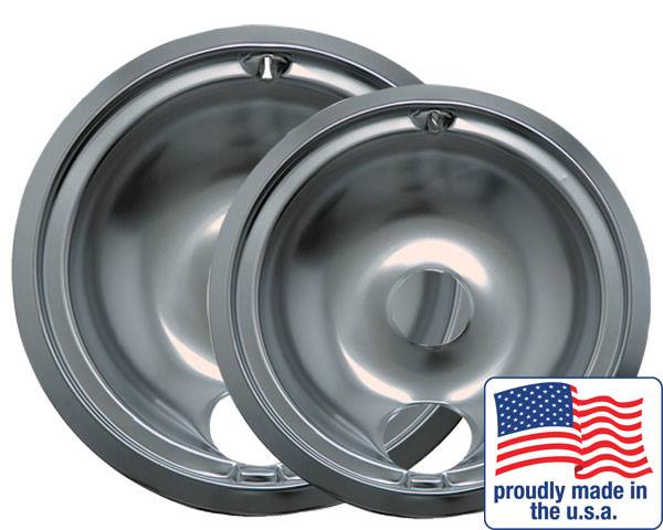 Range Kleen 10124XN Style A 4-Pack Drip Pans - 2 Small and 2 Large Drip Bowls