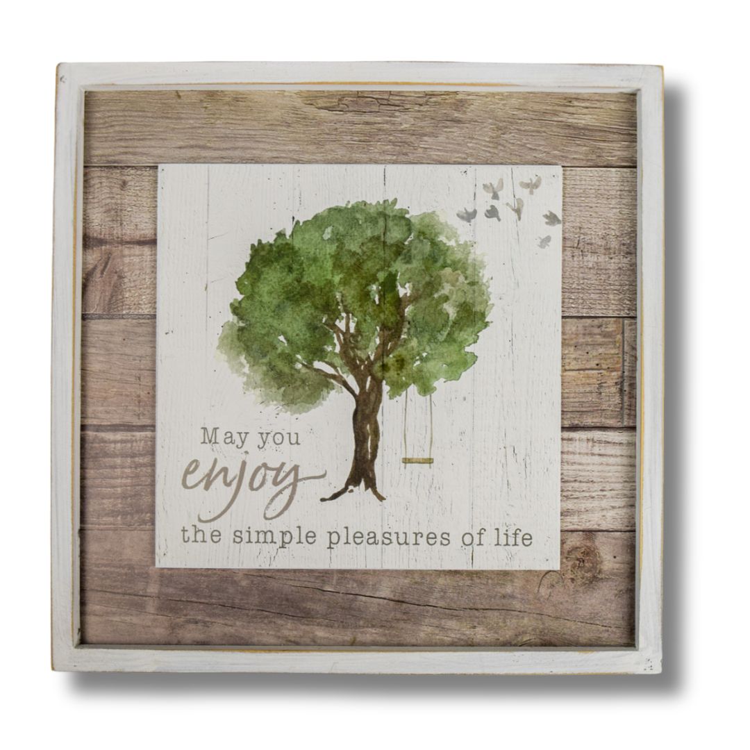 Simple Pleasures Wood Sign by CWI